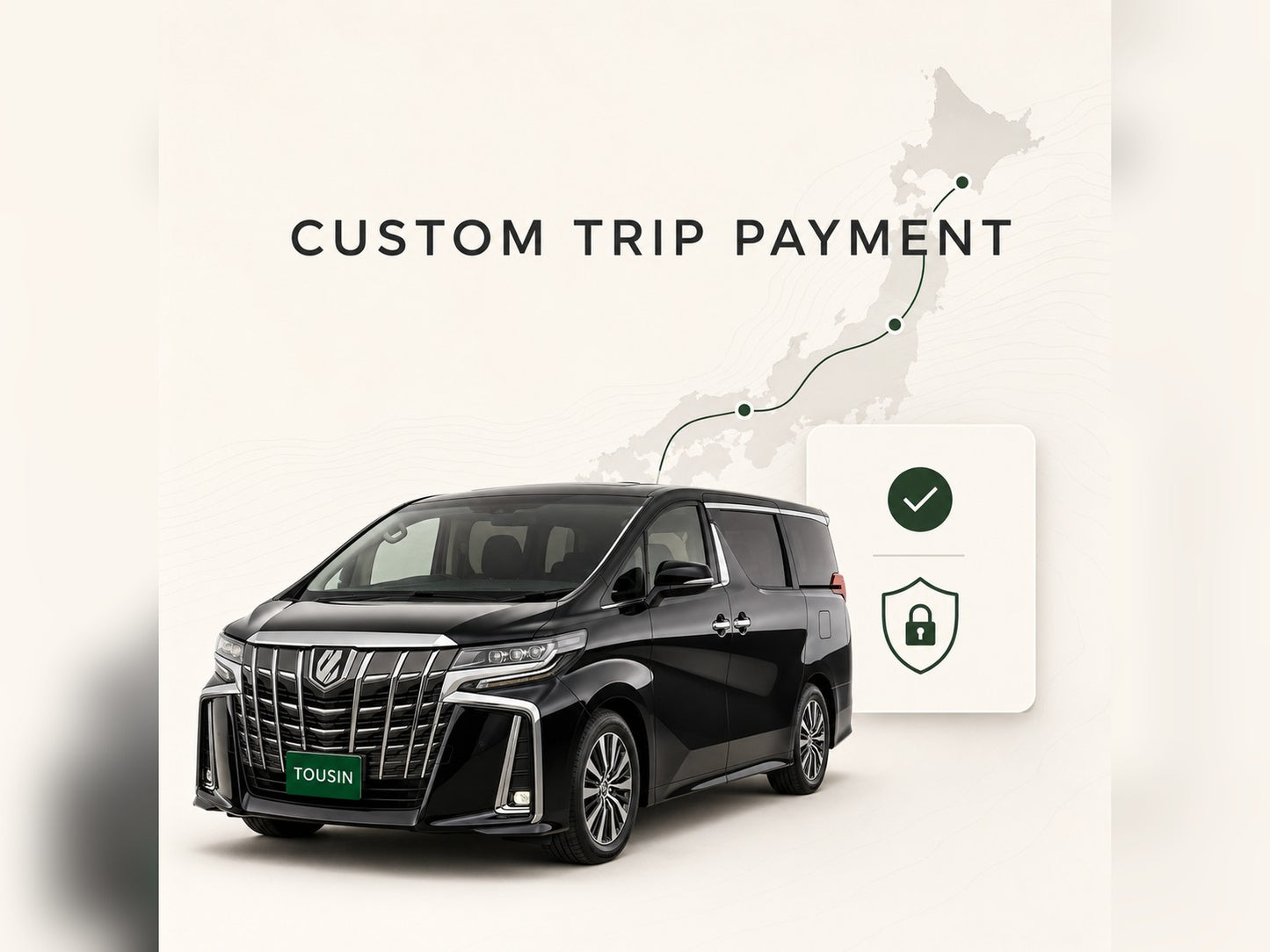 Custom trip payment for private car services in Japan
