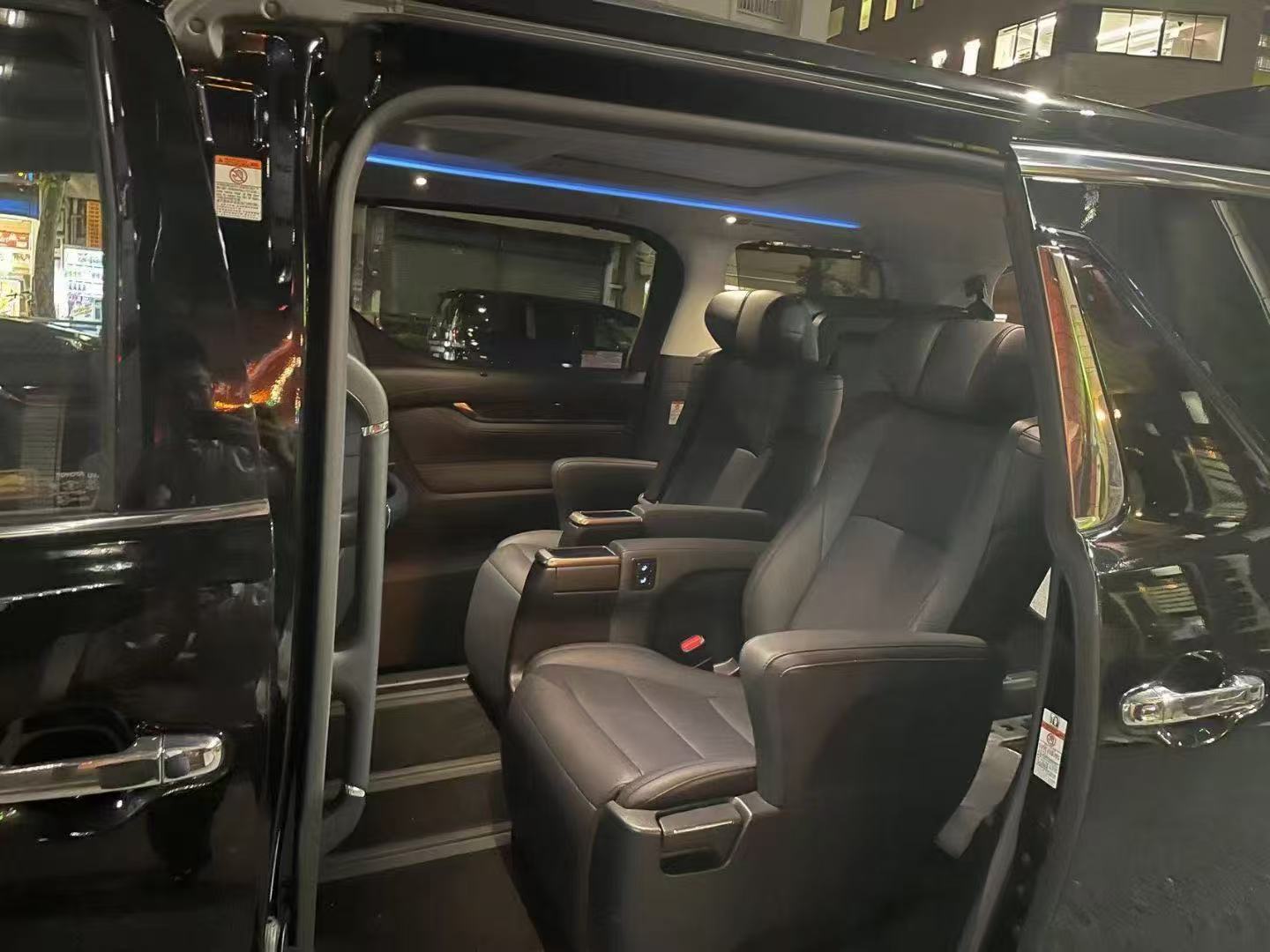 Spacious passenger seating inside a Toyota Alphard