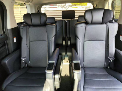 Inside view of a Toyota Alphard for private transfers in Japan