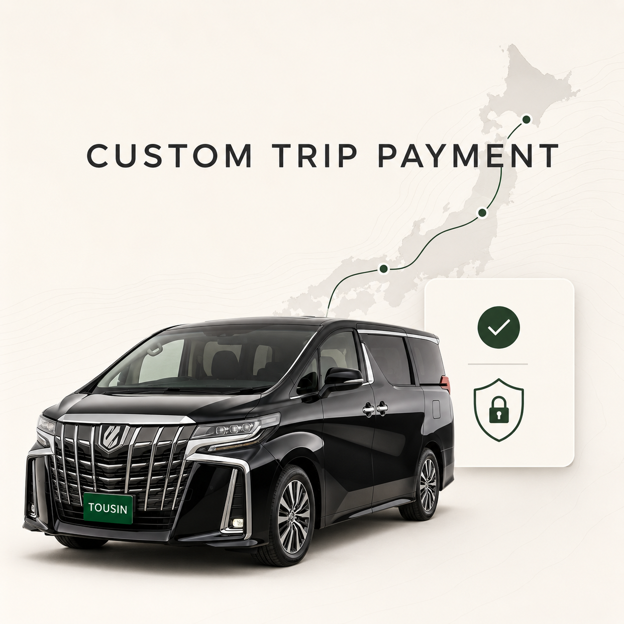 Custom trip payment for private car services in Japan