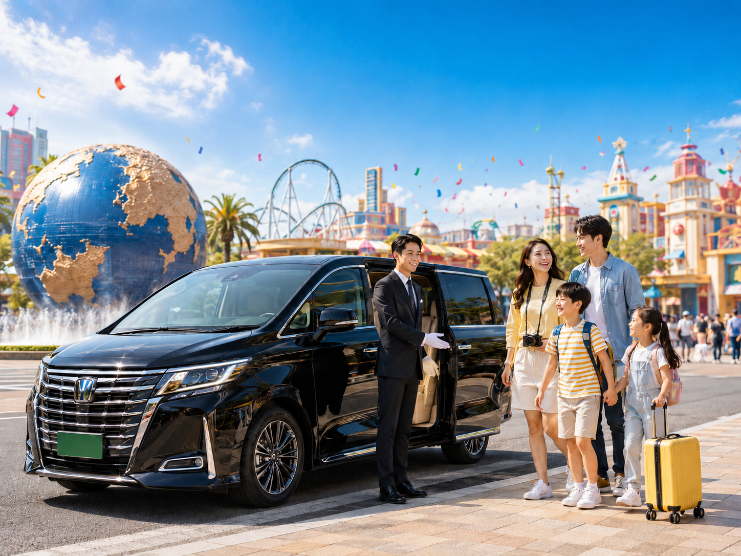 Kyoto, Nara, and Kobe to USJ private transfer | TOUSIN licensed private charter