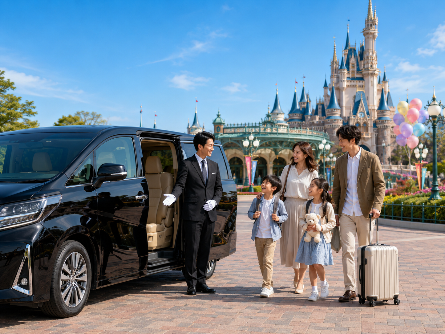 Tokyo to Disney Resort private transfer | TOUSIN licensed private charter