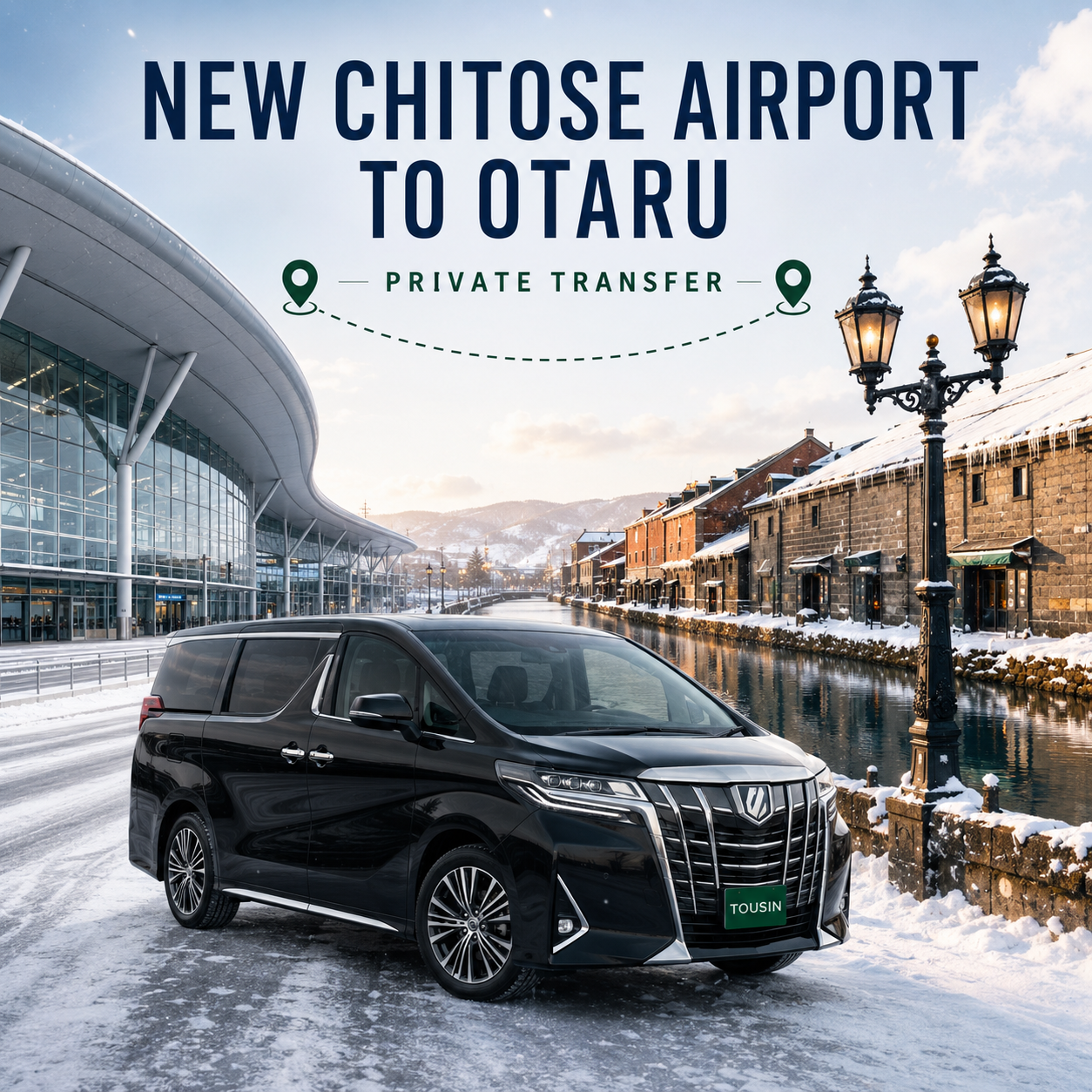 New Chitose Airport to Otaru private transfer | TOUSIN licensed private charter