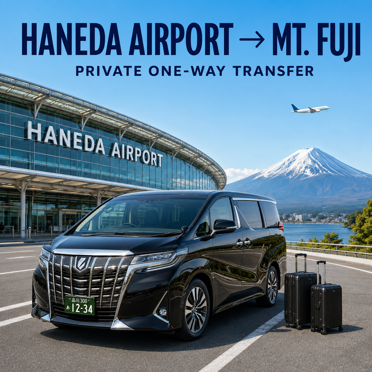 Haneda airport to Mount fuji private airport transfer by licensed vehicle
